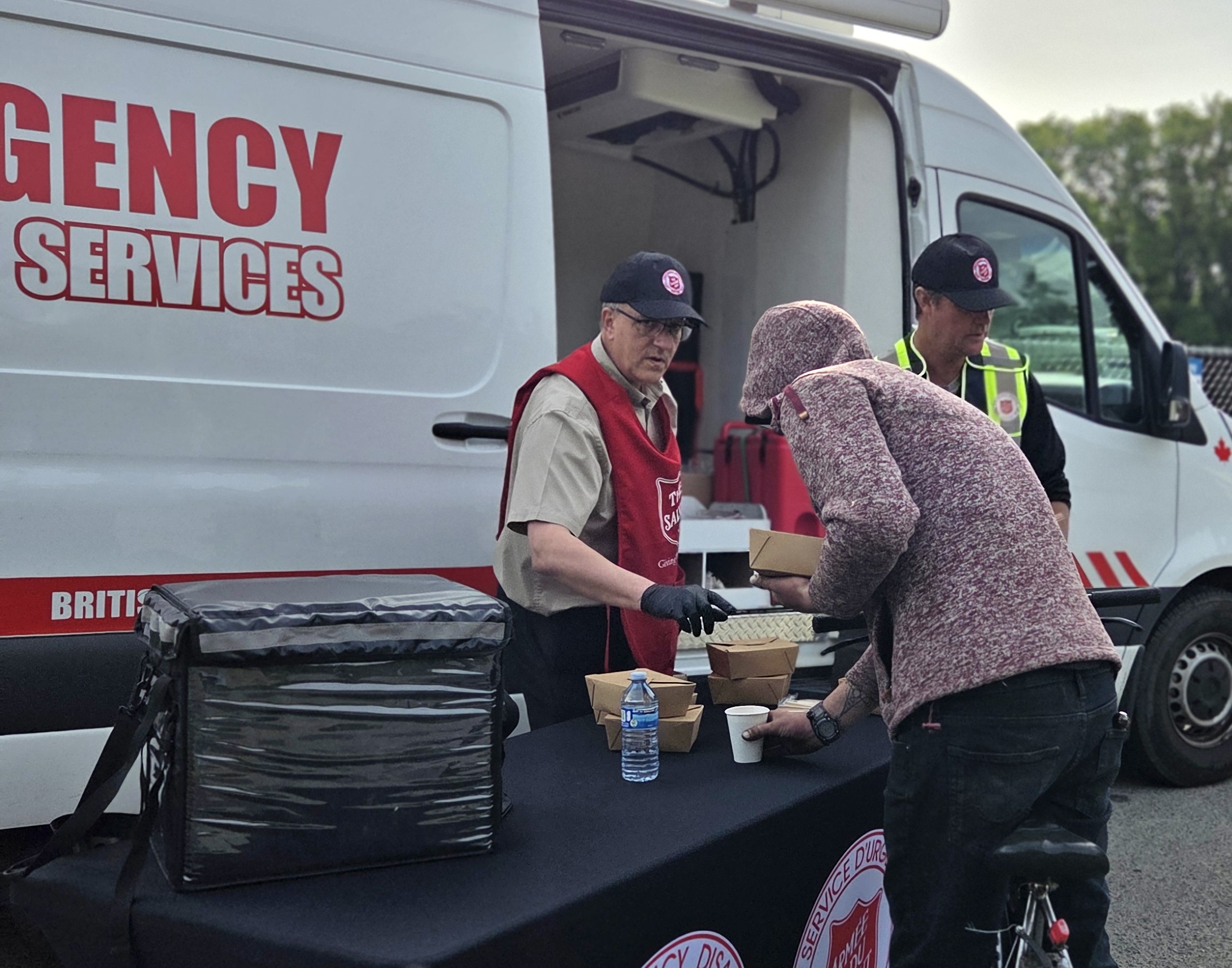 Vulnerable guests access food truck