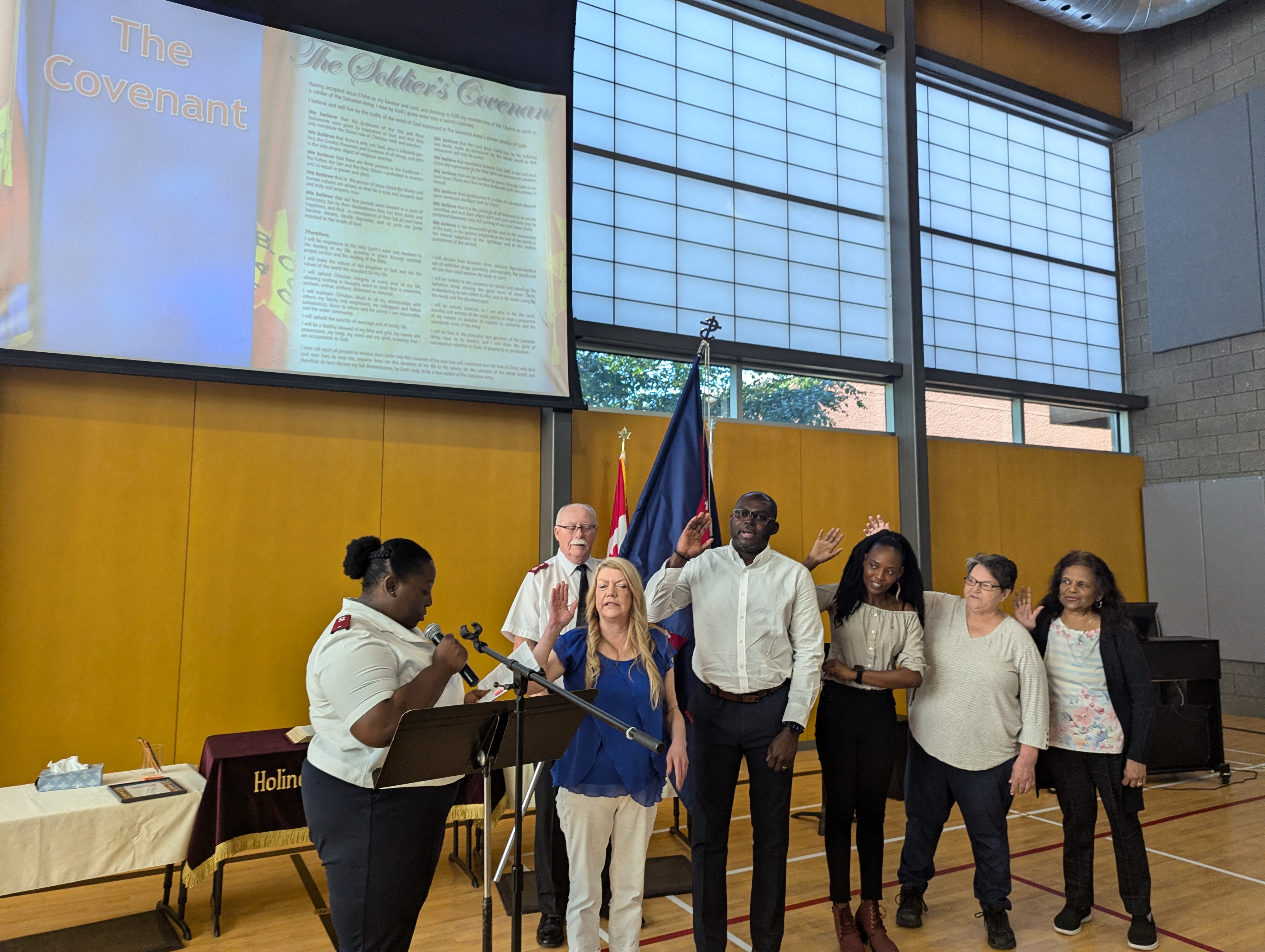 participants at the soldiership ceremony at LHCC